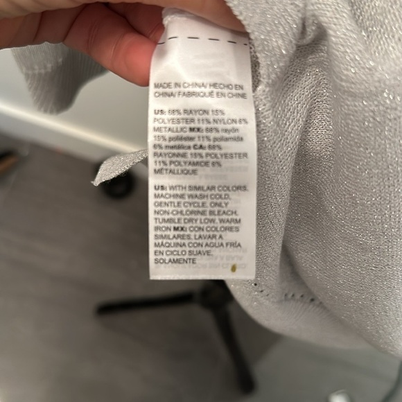 Chico's white glittery cardigan woman size XS - Picture 8 of 8